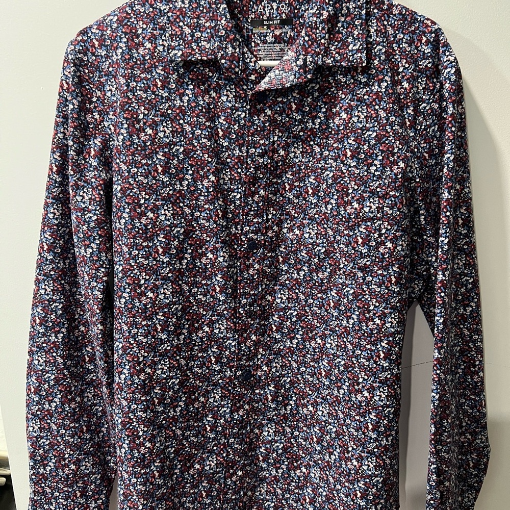 Apt. 9 Premier Flex Untucked Fit Men's Multicolor Floral Button Down Shirt